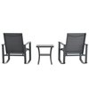 Flash Furniture Black 3-Piece Rocking Chair and Side Table Set FV-FSC-2315-BLK-GG
